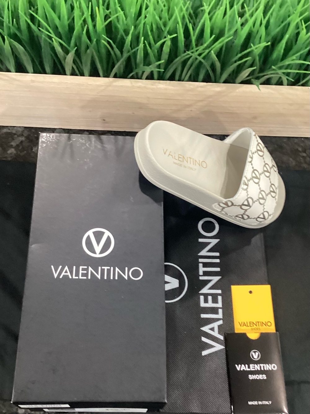 Valentino Black Dust Bag with White Logo